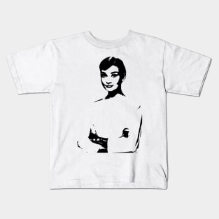 Audrey Hepburn Portrait Kids T-Shirt